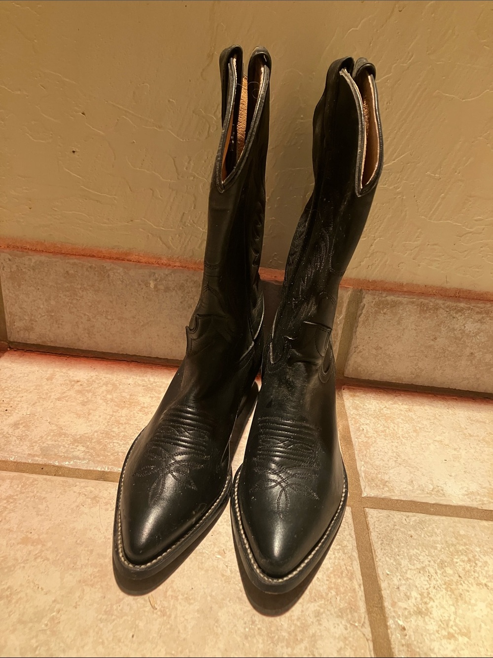 Justin Boots Black Kids Western Cowboy Boots
